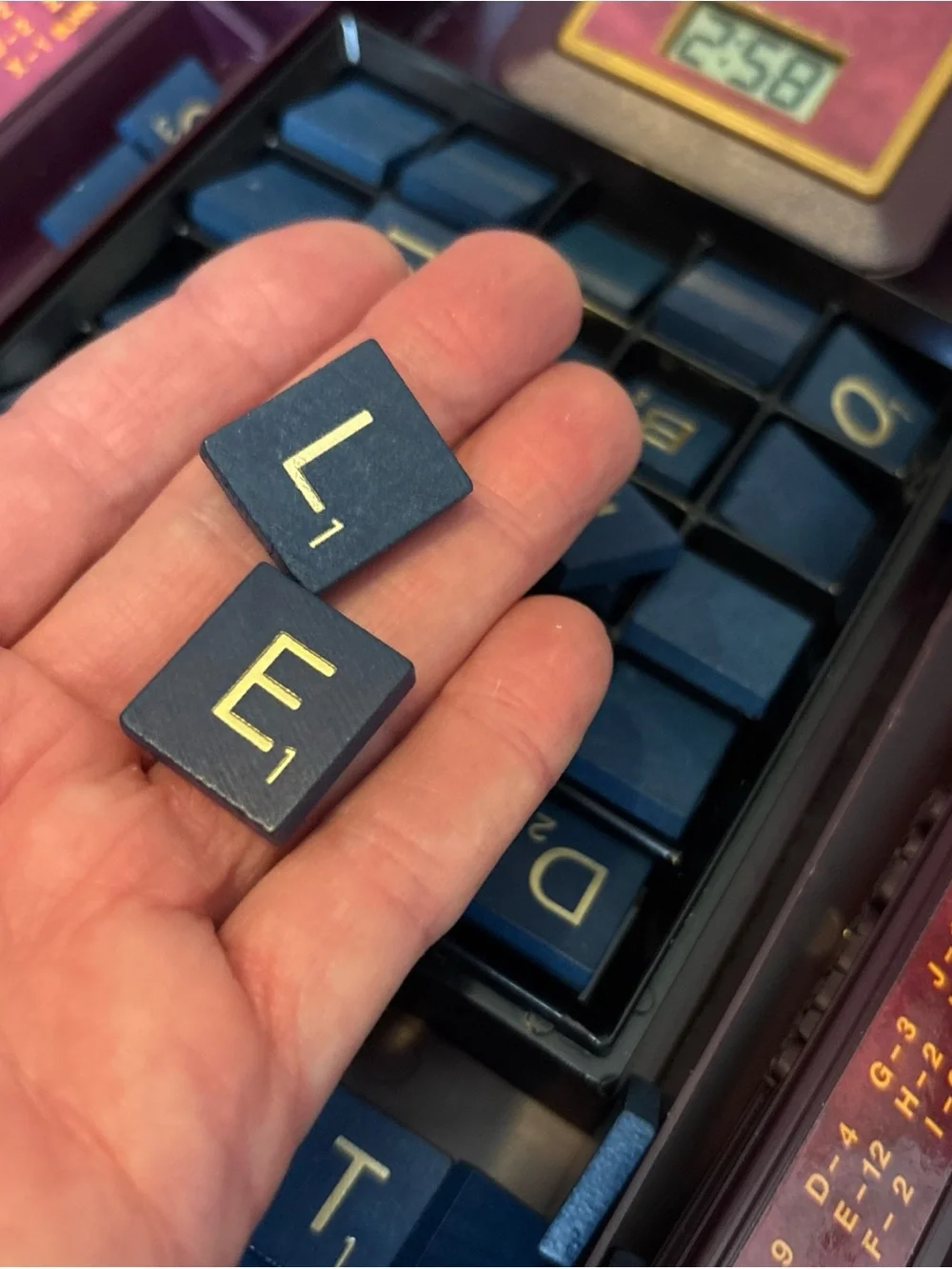 Classic Board Game Electronic Word Puzzle - Black Tiles